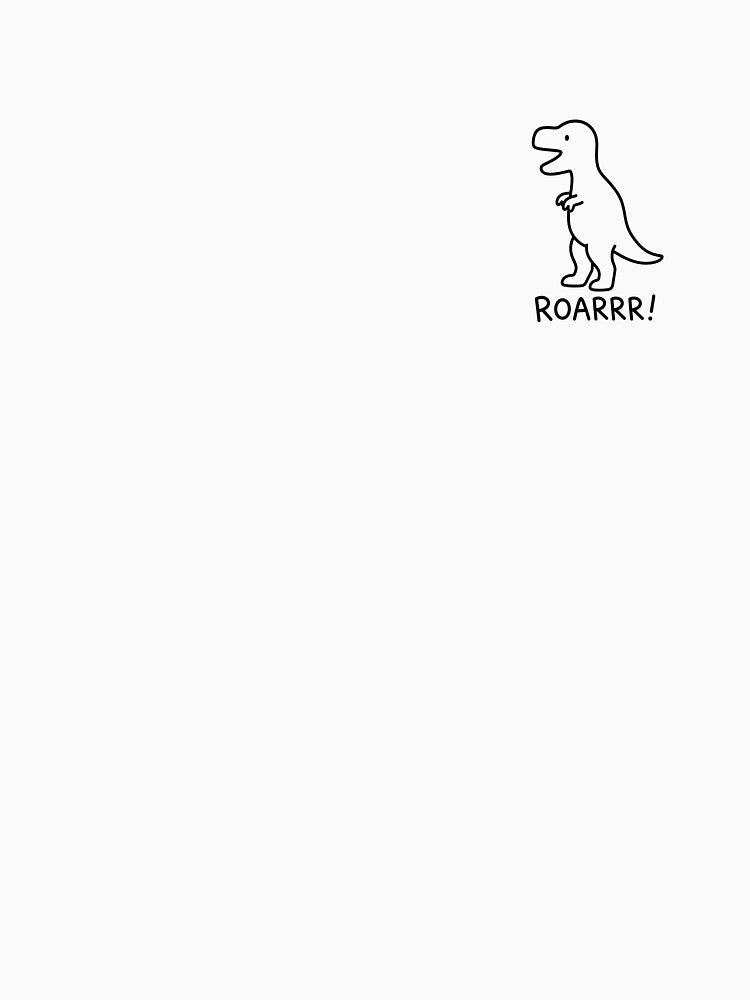 Funny T-Rex ROARRR Dinosaur Line Art by moodoodle.design