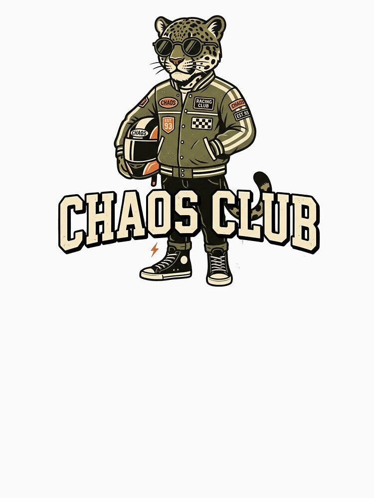 Chaos Club Leopard – Vintage Streetwear Fashion Design by SOFWIN Unisex , , , Long Sleeve Tee