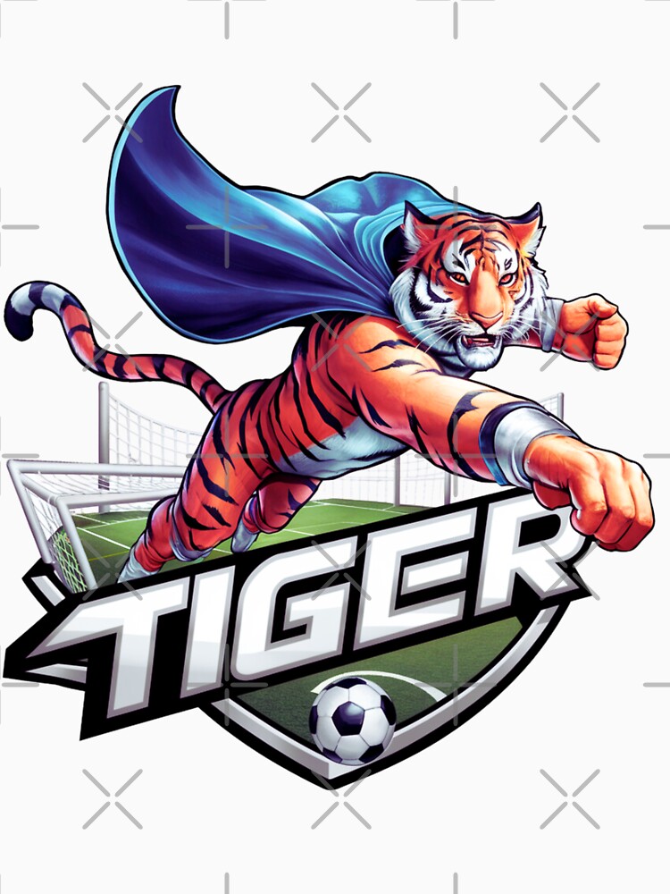 Tiger Playing Football by ArtisticAvenue6 Unisex , , , Long Sleeve Tee