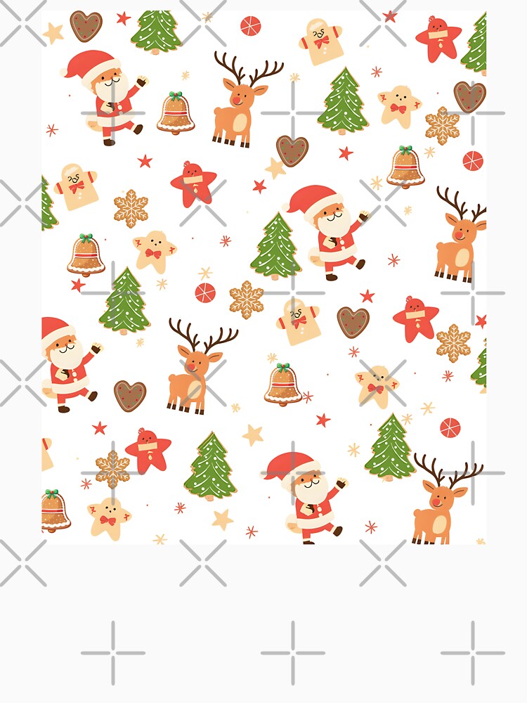 Cute Kawaii Christmas Pattern – Santa, Reindeer, Cookies & Holiday Trees by arteena