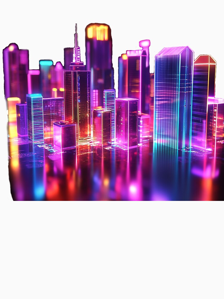 Cyberpunk Dreamscape: Neon City at Night by Pure_Art