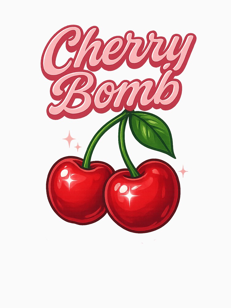 Cherry Bomb Retro Pin-Up Style Cherries | Bold Vintage Fruit Pop Art by Rushurban
