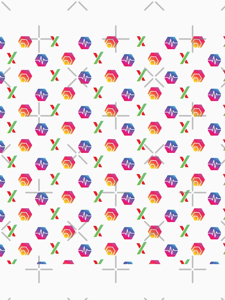 Hex, Pulsechain and PulseX Crypto pattern (Version 1 on White) by OnlyHexFans
