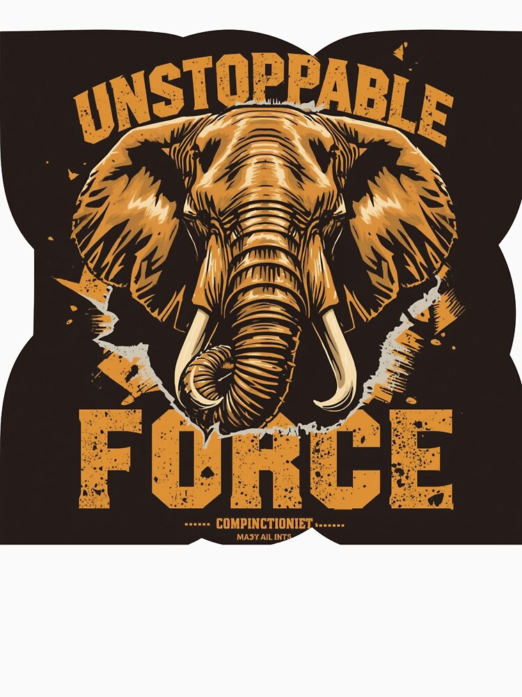 Founder Unstoppable Force Elephant Industrial Stencil Wall Art by SavannaStrikes