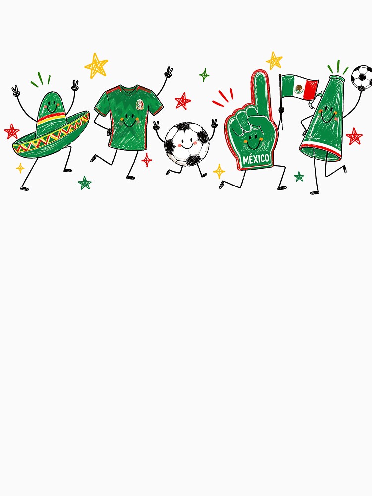 Mexico Soccer Funny Futbol Funny Fiesta Fan Design by kienoy Unisex , , , Long Sleeve Tee