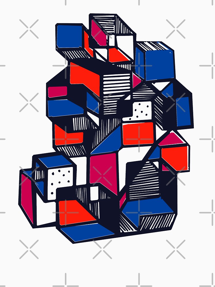 Geometric pop art  futuristic city by Carolina Salazar