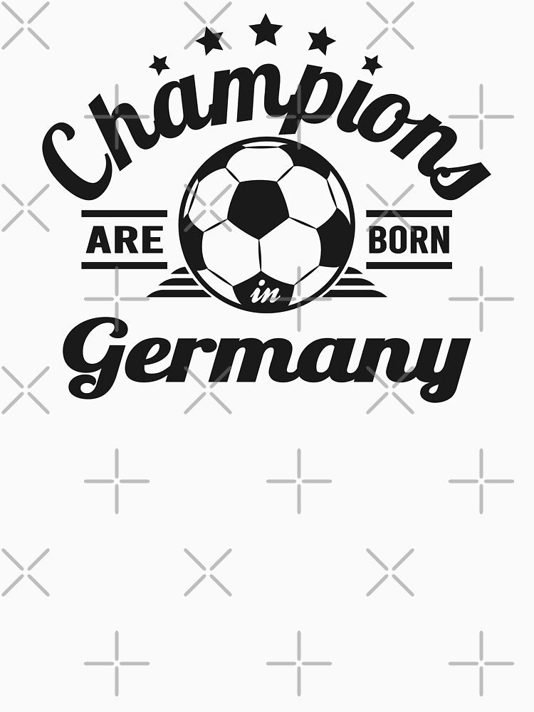 Champions Are Born In Germany , football fans vintage gift by lamjar-art Unisex , , , Long Sleeve Tee