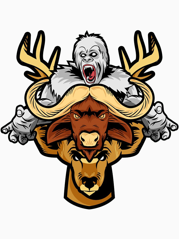 Esports animal emblem Buffalo with Stag and Gorilla by Scopestor