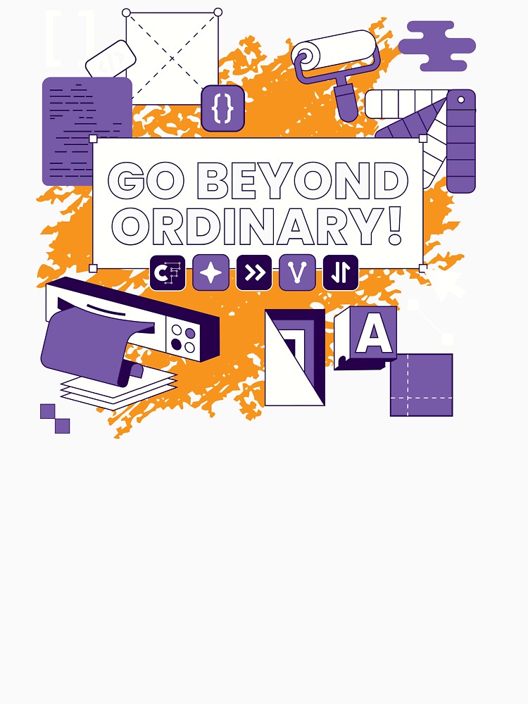 Creative Fabrica "Go Beyond Ordinary" Quote by CFMerch
