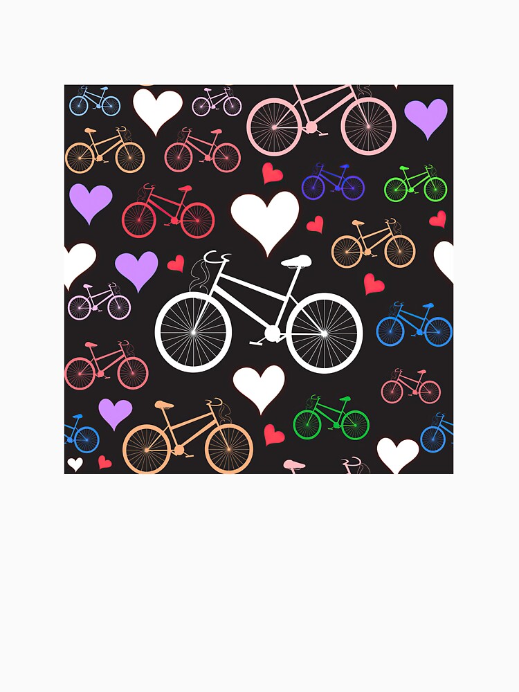 Multicolor Bicycles And Hearts Pattern by KeeleyEdwards47