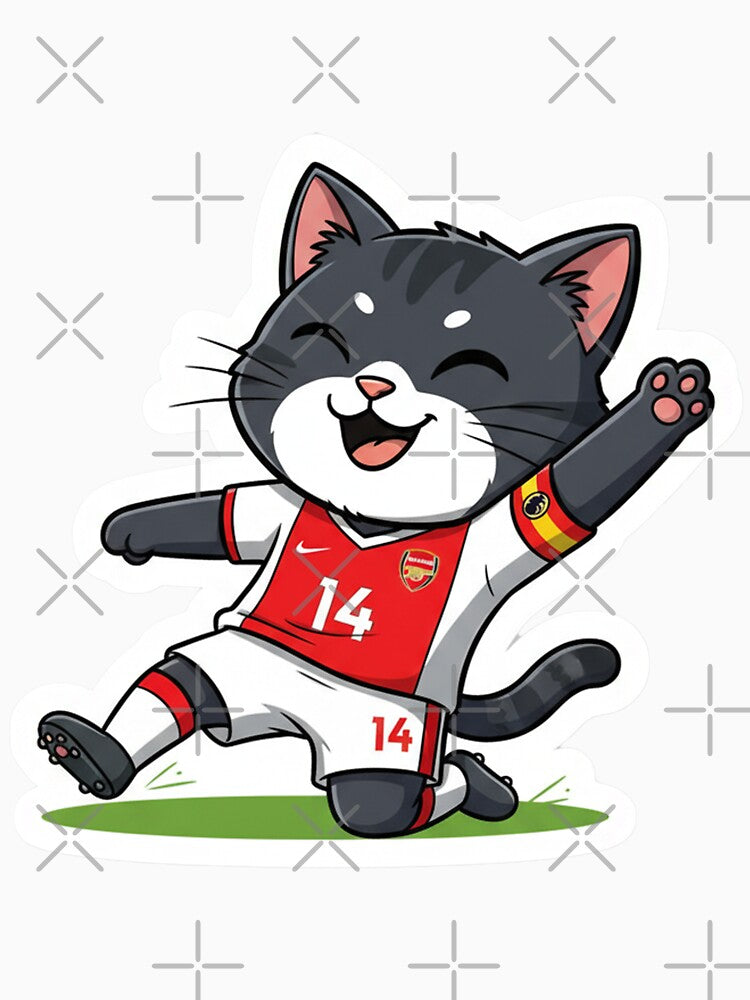 Thierry Henry Cat - Arsenal Football Club by ArsyArt Unisex , , , Long Sleeve Tee