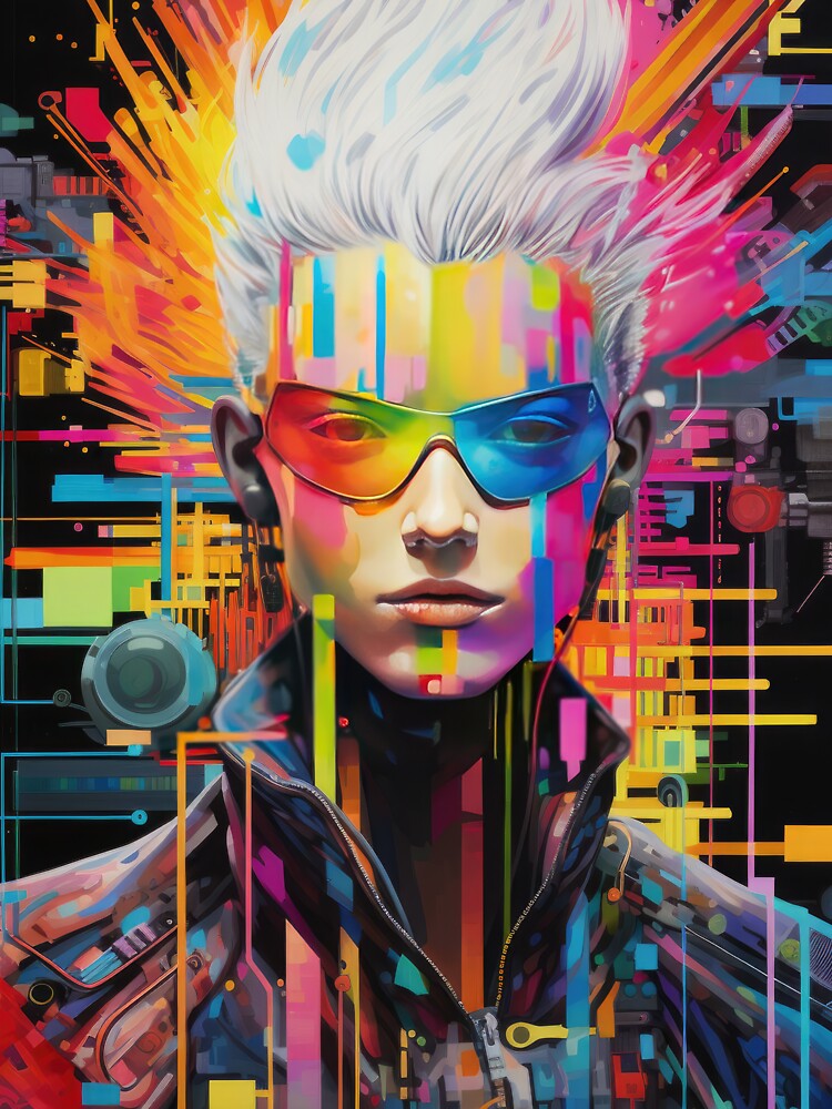 Jacking In - Cyberpunk Vaporwave Art | Anime Retro Aesthetic by AeonAcademy