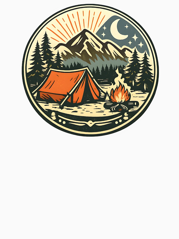 Vintage Camping – Retro Outdoor Adventure Logo by Dax Studio