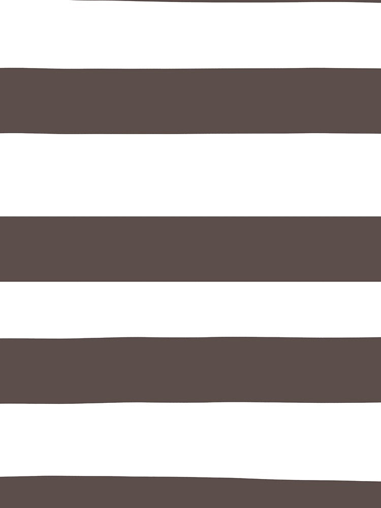 Dark Brown and White Horizontal Stripe Pattern Pairs DE 2022 Popular Color Nomad DET697 by ColorOfTheYears