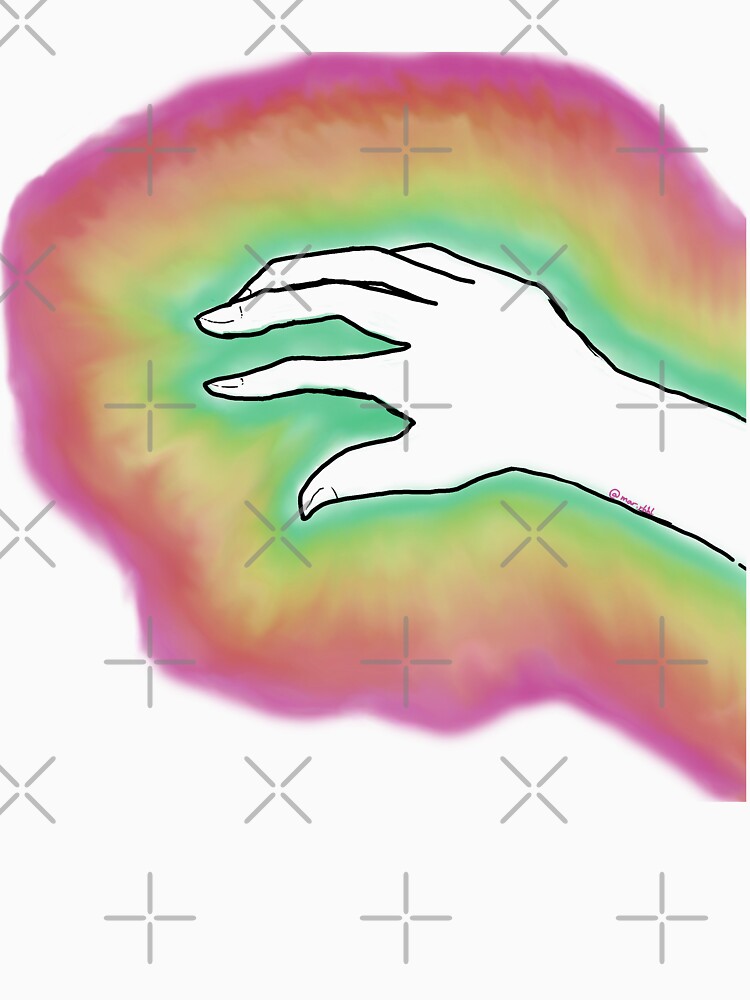 Rainbow power hand design by Mermaso Art