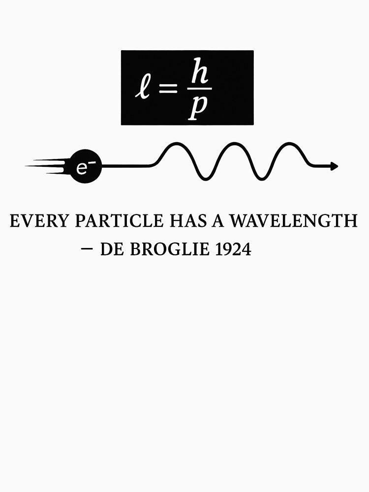 Every Particle Has a Wavelength De Broglie 1924 Physics Art by Elgic
