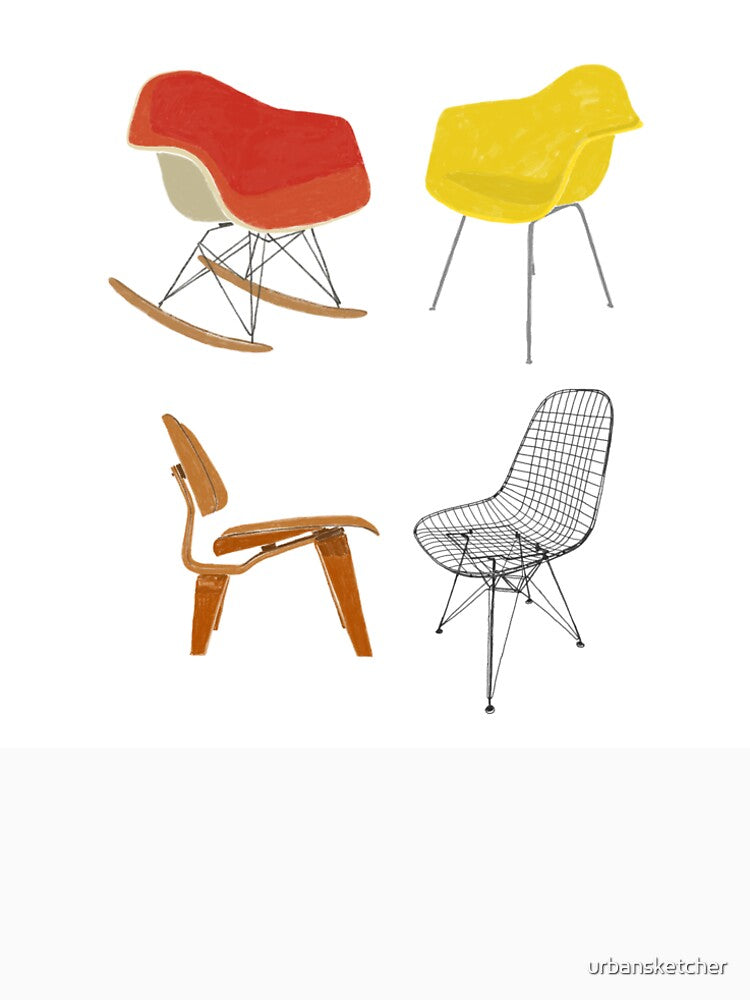 Four chairs by urbansketcher Unisex , , , Long Sleeve Tee