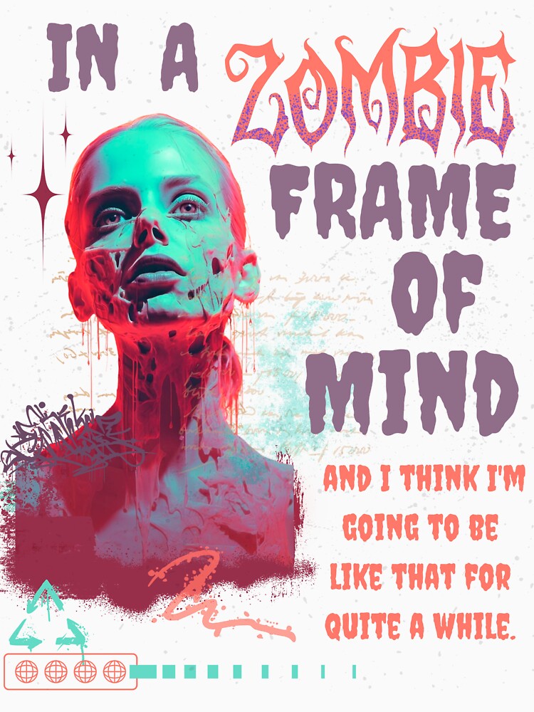 Zombie Frame of Mind Streetwear by Tamarind Tree Unisex , , , Long Sleeve Tee