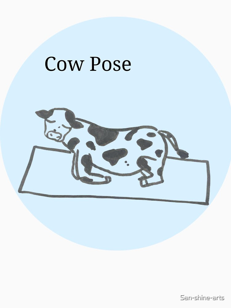 Cow pose yoga by San-shine-arts