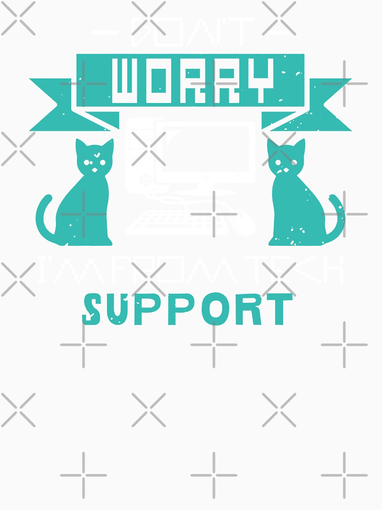 Funny Saying I'm From Tech Support Cute Cat With Computer by MONOKARYON