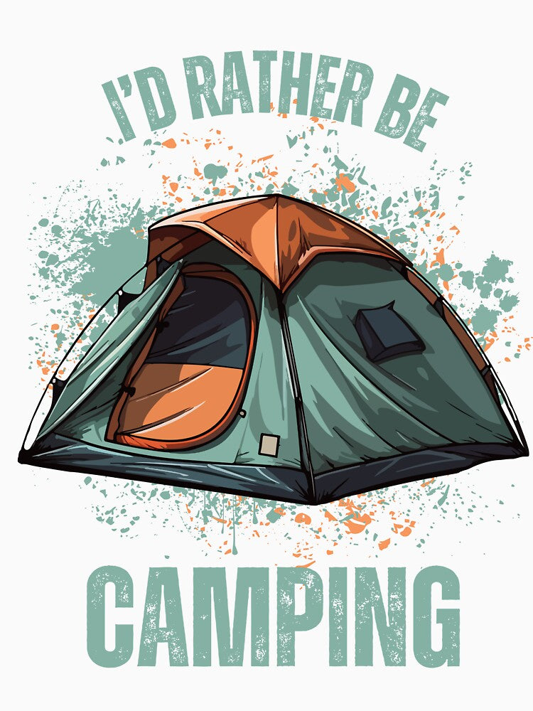 I'd Rather be Camping (Blue/Brown) by BLTeesNmore