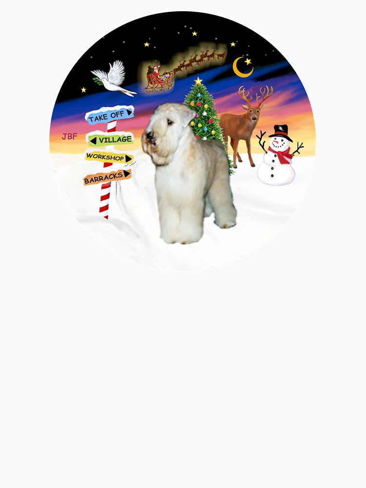 Christmas Signs with Soft Coated Wheaten Terrier by JeanBFitzgerald
