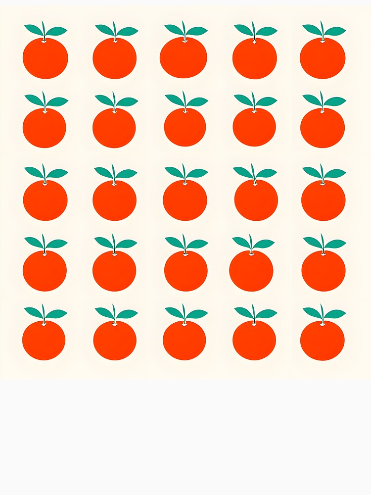 Bright Orange Fruit Grid Pattern – Minimal Retro Citrus Throw Pillow by FestivityFinds
