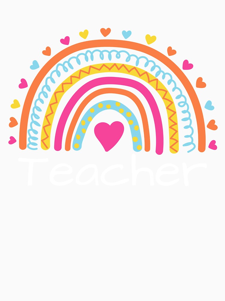 Teacher Shirts For Women, Vintage Boho Teacher Rainbow Sweatshirt, Rainbow Teacher Hoodie, Rainbow Teacher, Kindergarten Teacher Laptop skins,Mobile Cases Gift, by kenganalashish