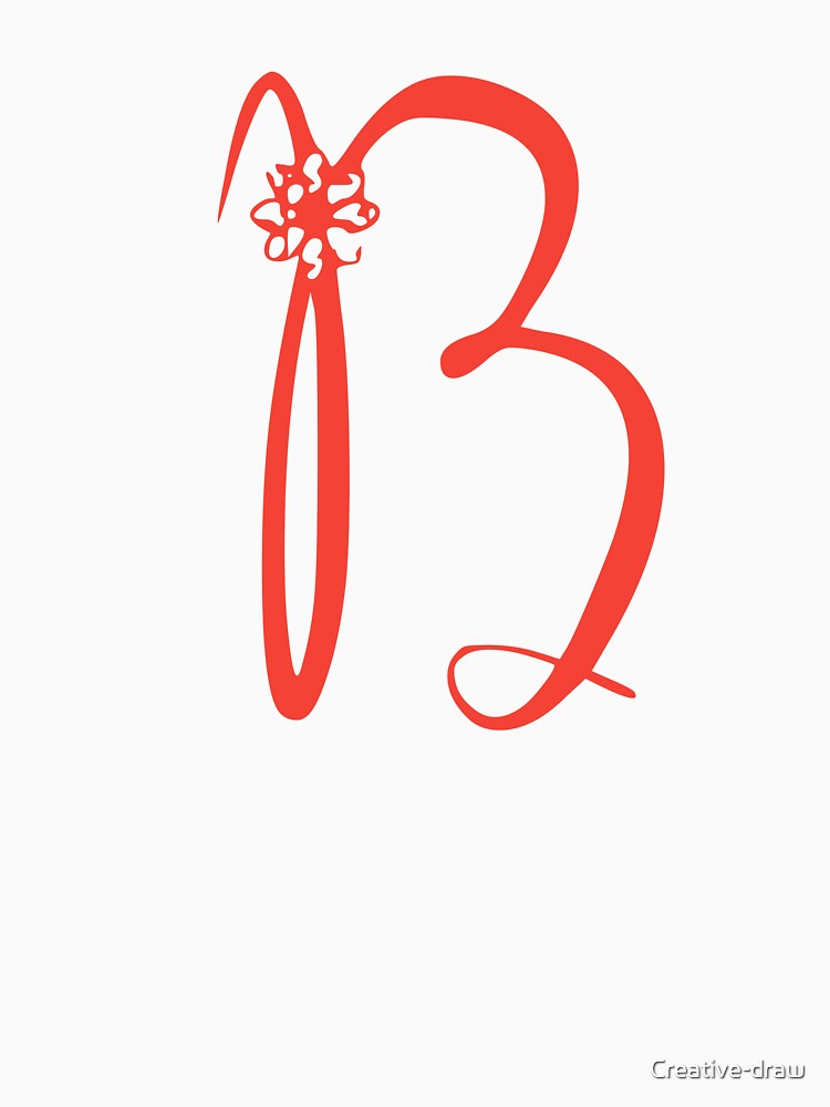 Floral Initial monogram B by Creative-draw