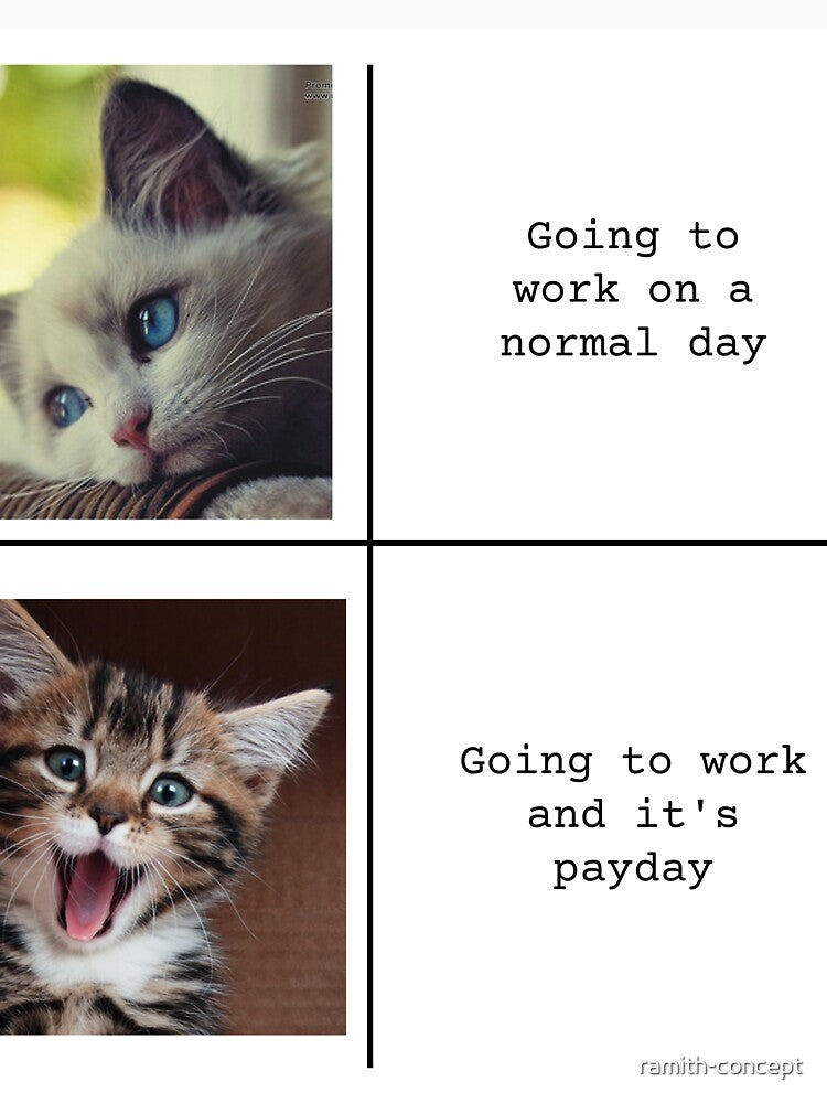 Cute cat meme on going to work by ramith-concept