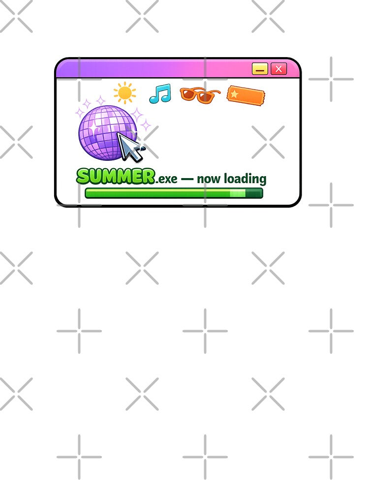 Summer Loading Festival | Y2K Chrome Cursor Disco Ball Aesthetic Design by Loading Crush