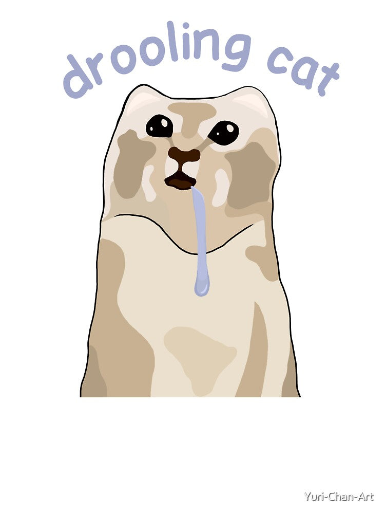drooling cat 2 by Yuri-Chan-Art