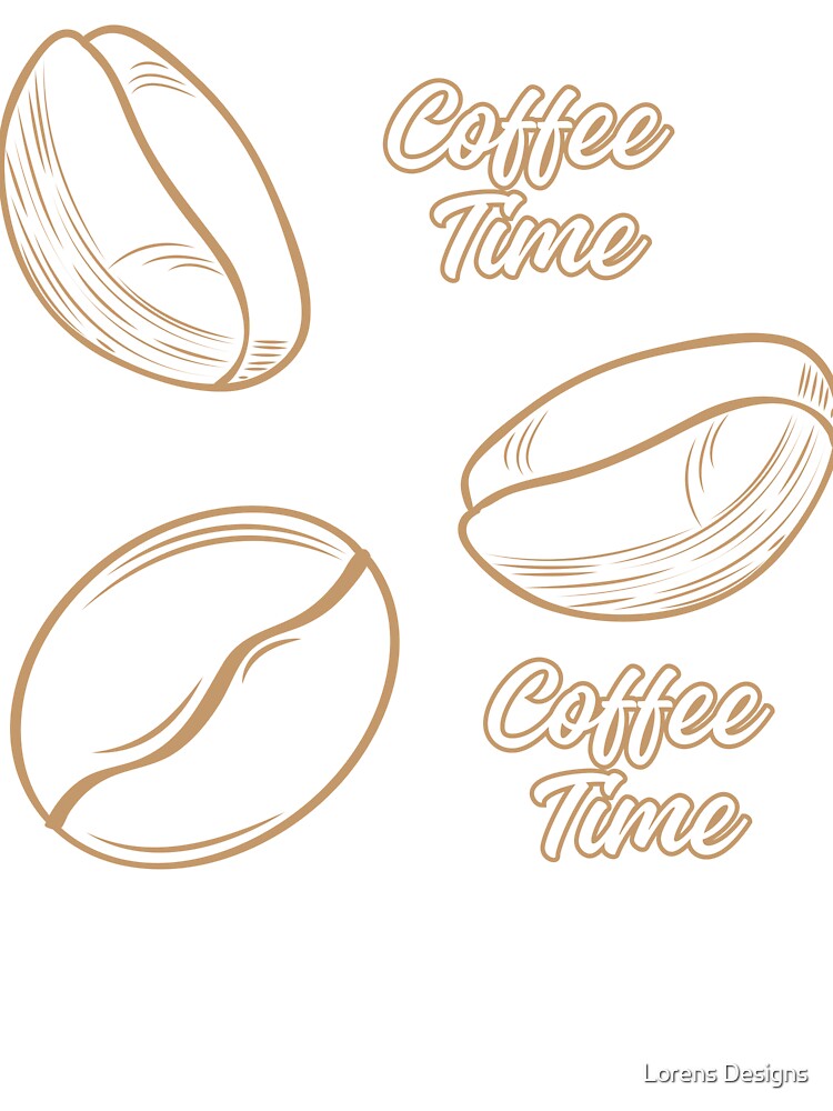 Coffee Time Beans Line Art Retro by Lorens Designs