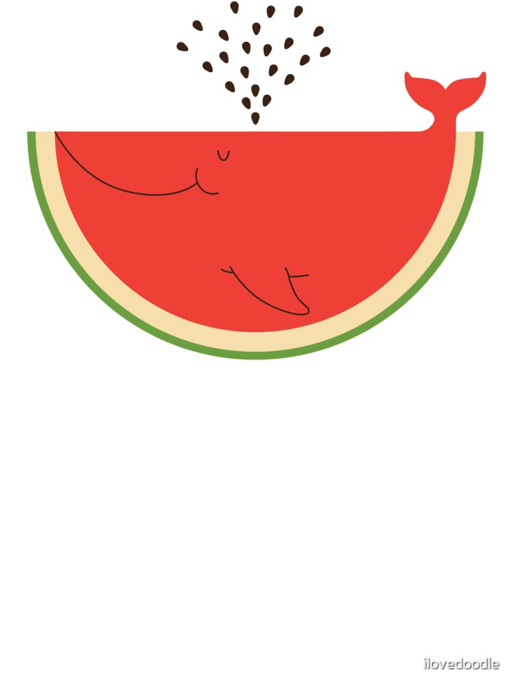 Watermelon Whale by ilovedoodle