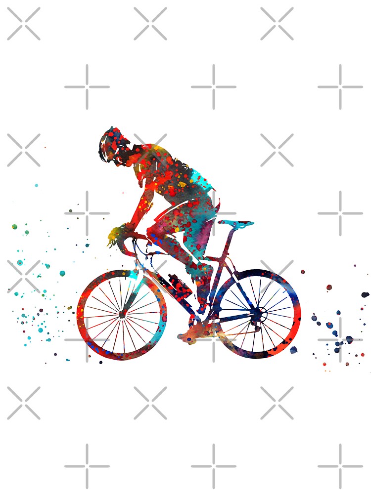 Road cycling, road cycling man, road bicycle, man cyclist by Rosaliartbook