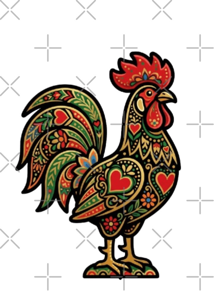 Portugal Soccer Rooster - Portuguese Football Fan 2026 Barcelos by NewDesignFR Unisex , , , Long Sleeve Tee