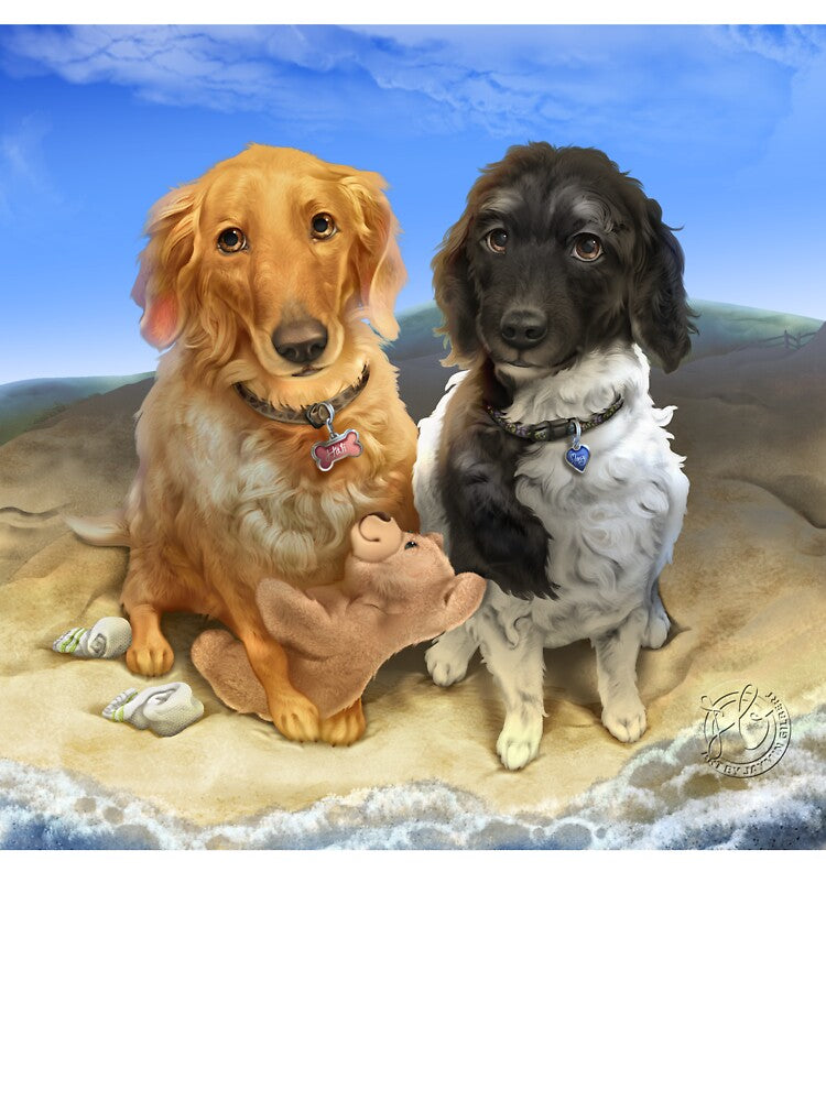 My Friend's Dogs by JaybirdArtCreations