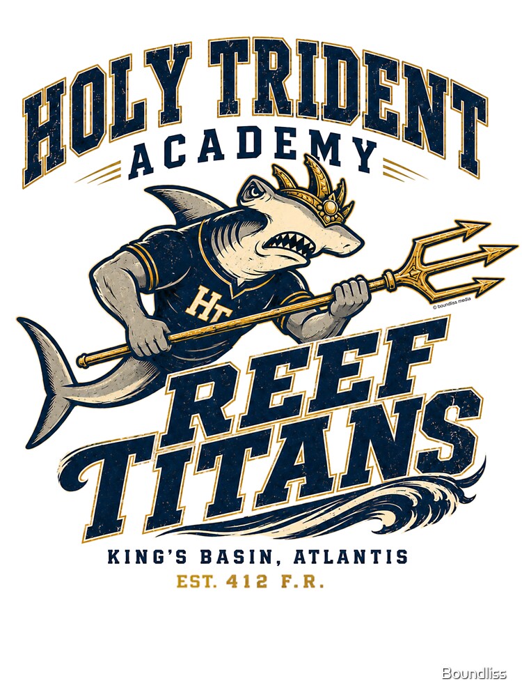 Holy Trident Reef Titans – Schools of Atlantis | Vintage Mascot by Boundliss