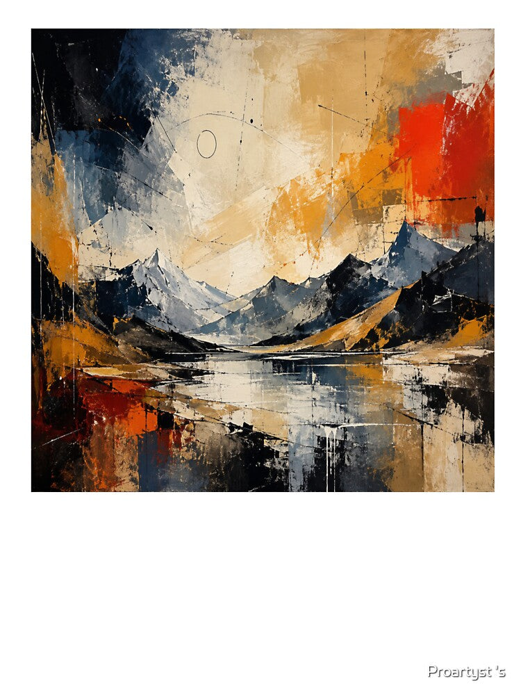 Echoes of the Horizon – Panoramic Abstract Landscape Painting by Proartyst 's
