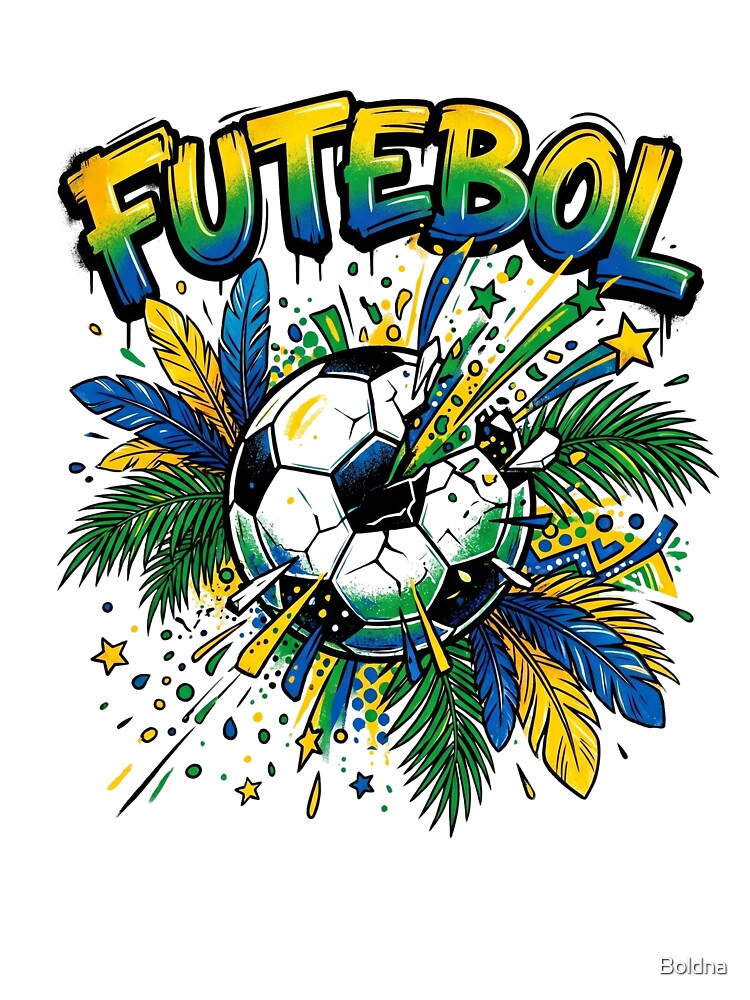 Brazil Carnival Football Shirt Futebol Fan Vibrant Graphic Tee World Cup 2026 by Boldna Unisex , , , Long Sleeve Tee