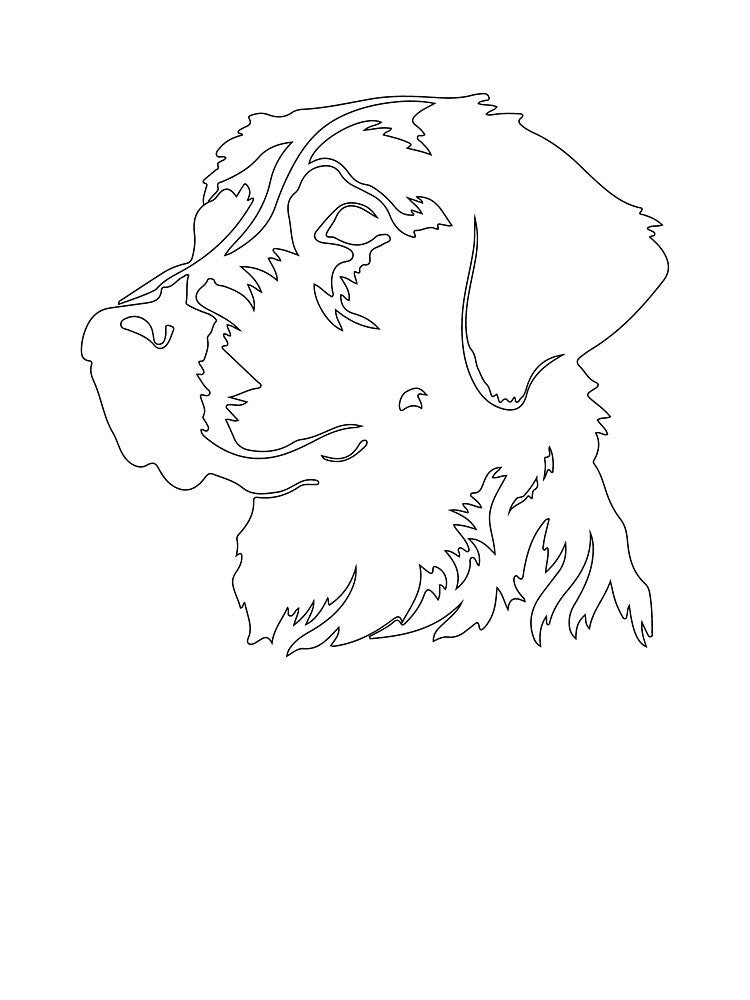 Minimalist Dog Line Art | Elegant Dog Outline Design by Rush2Buy