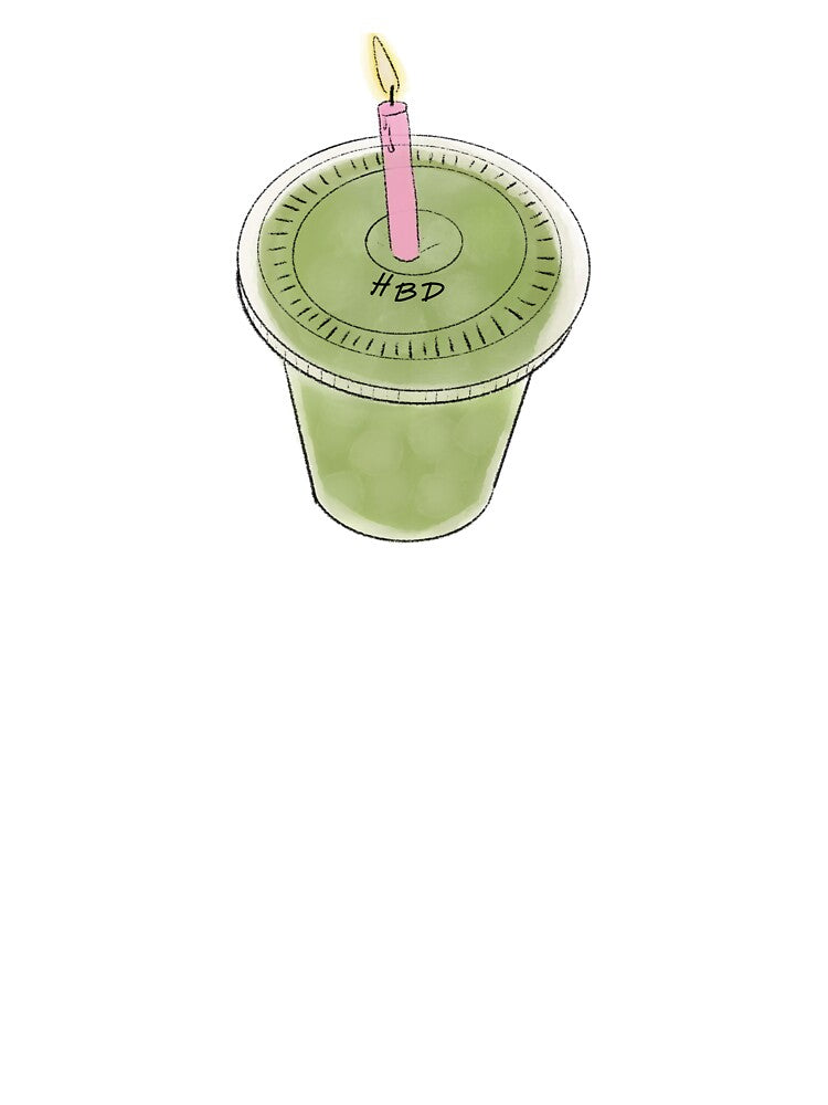 birthday matcha by abby cartwright