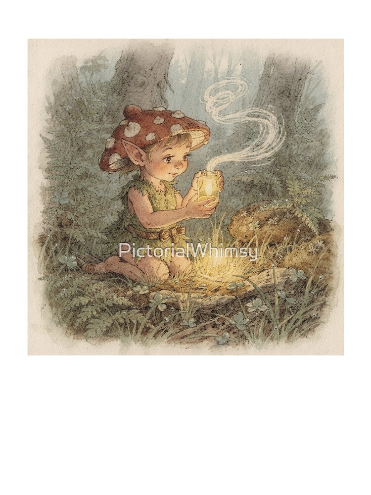 Toadstool Sprite Bottling Morning Fog by PictorialWhimsy