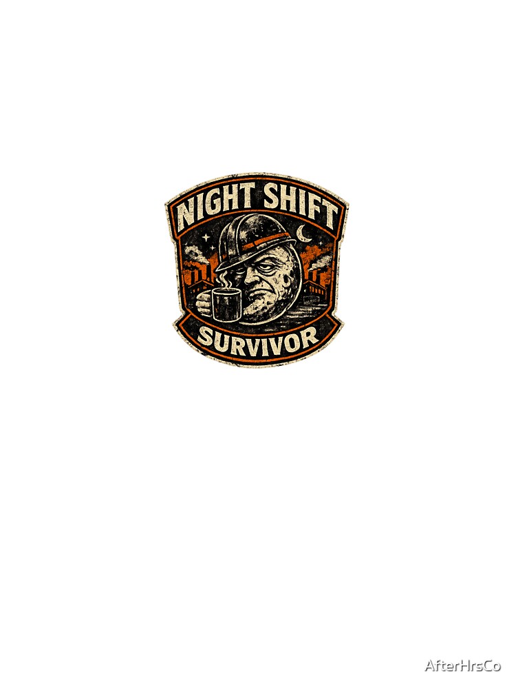 Night Shift Survivor - AfterHrsCo - Late Night Creator Streetwear Design by AfterHrsCo