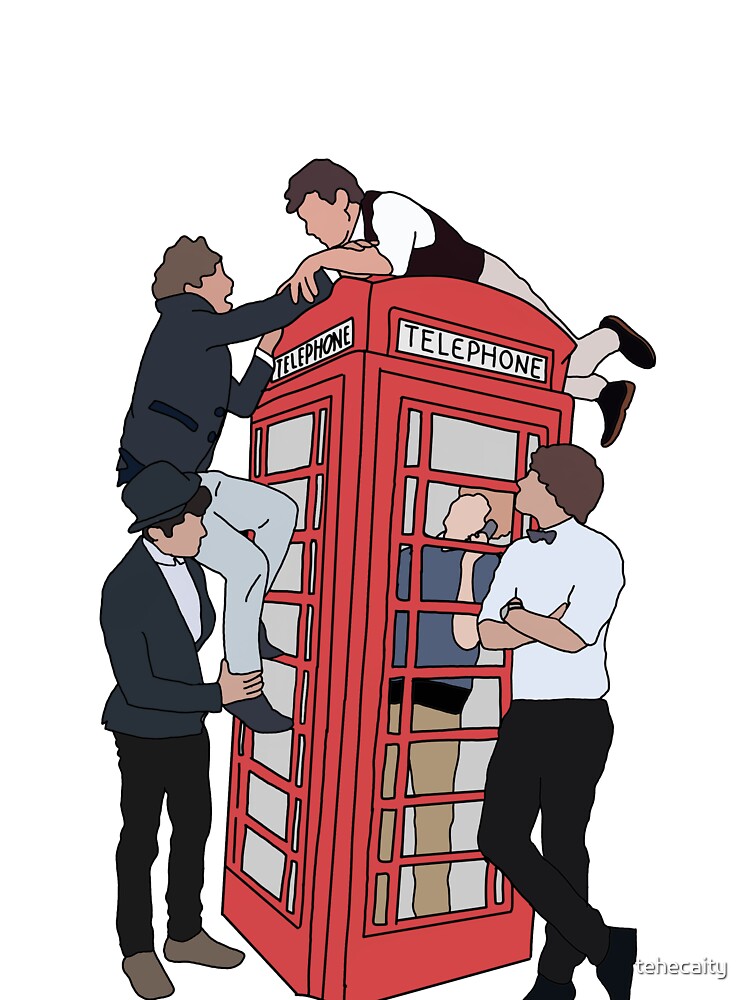 one direction phone booth by tehecaity