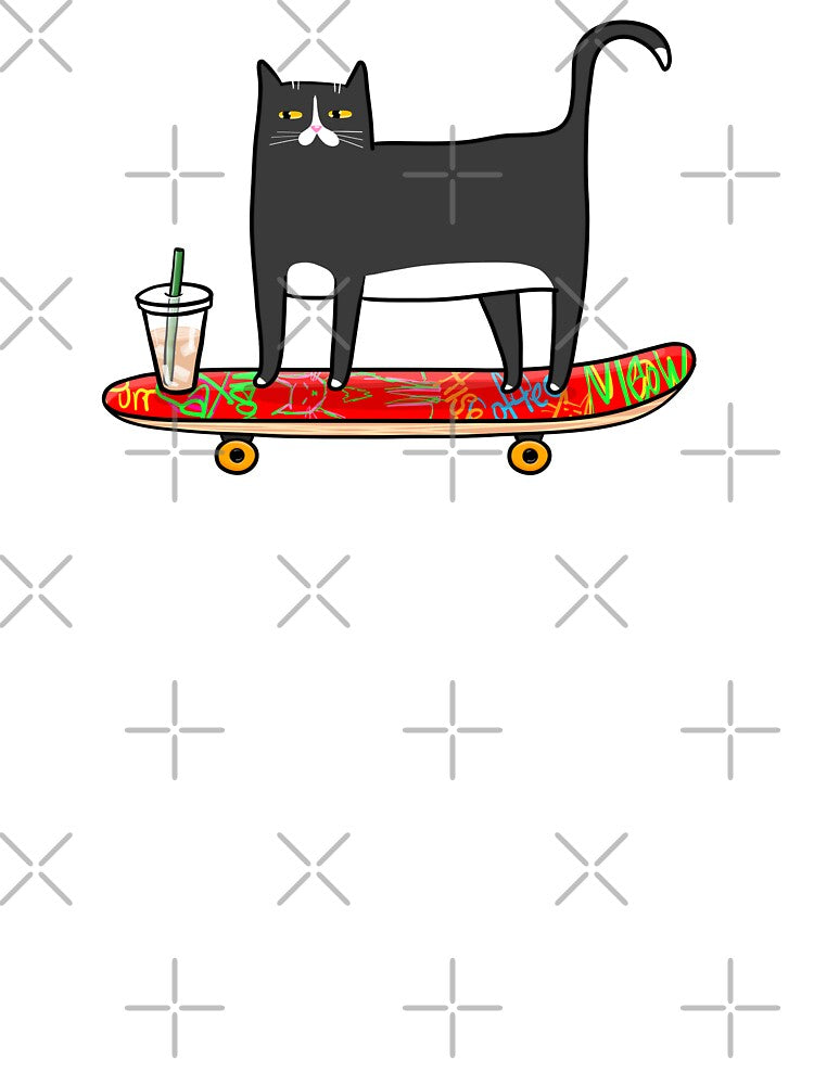 Skater Kitty by KilkennyCat Art