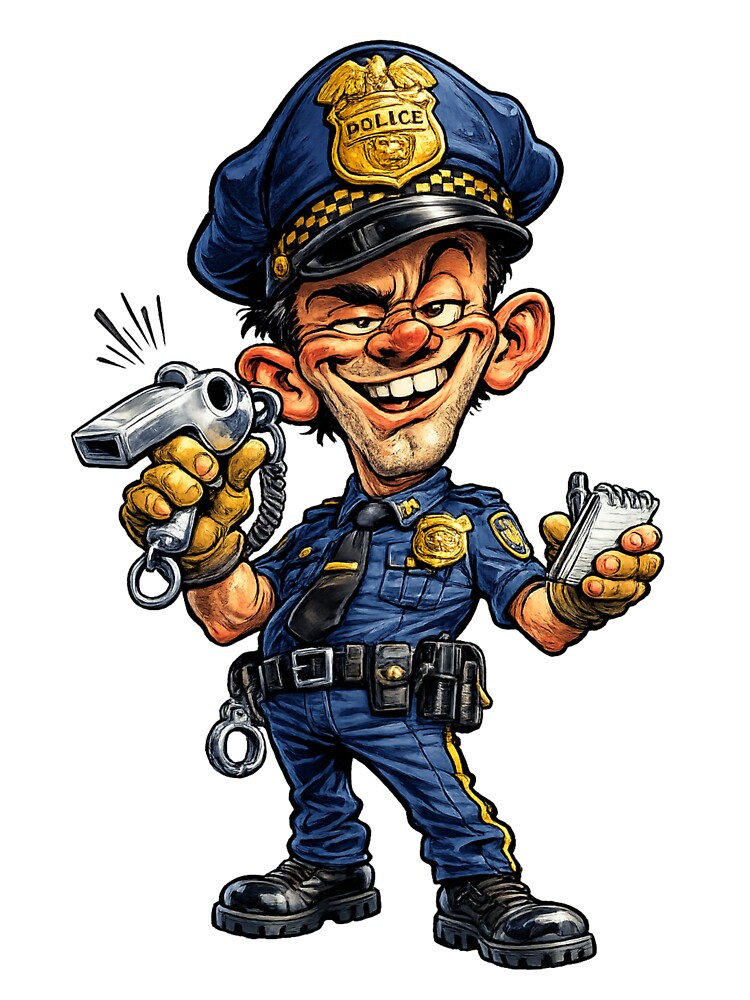 Police Officer Cartoon by AlexLineArt