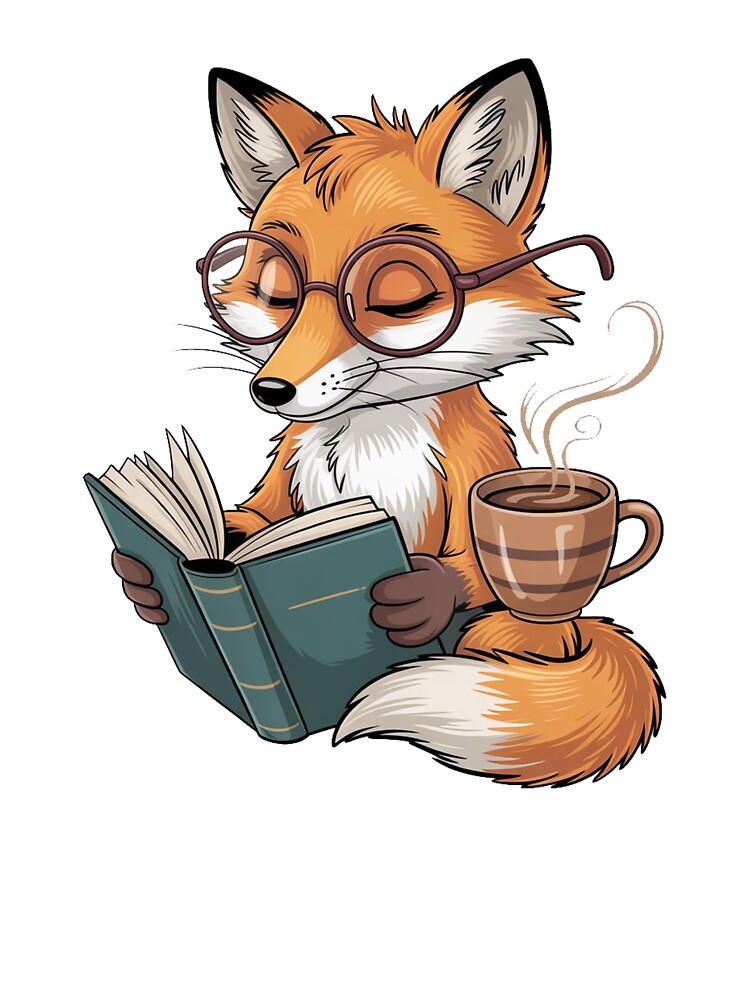 fox reading book by QuiteOrbit