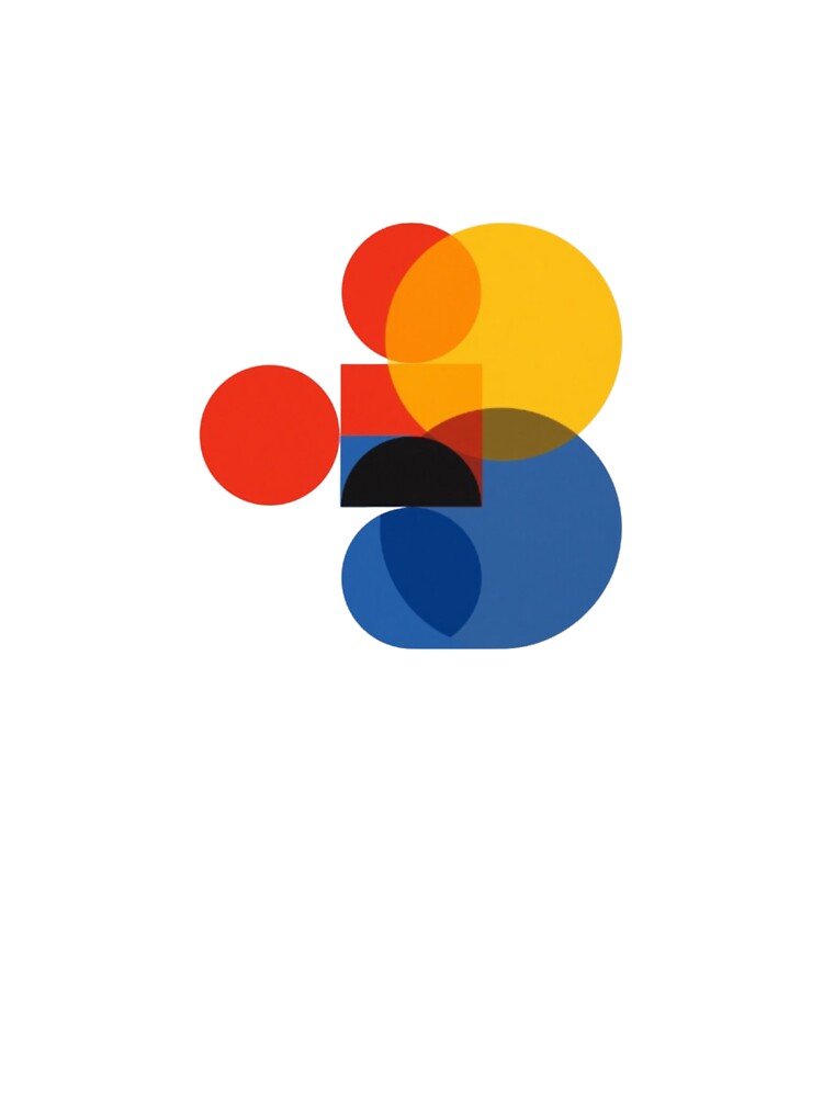 Bauhaus Overlapping Geometric Abstract Shapes Art by ByKayaPrints