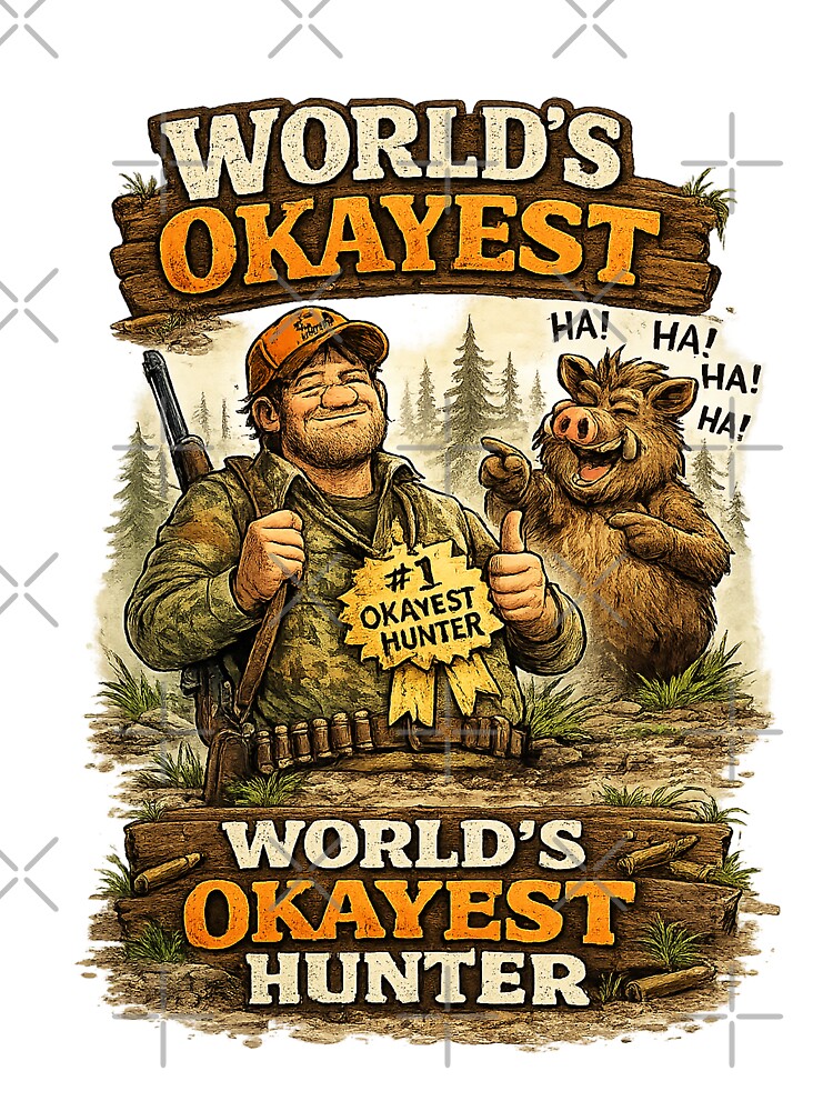 World's Okayest Hunter - Funny Hunting Design by C6S5M